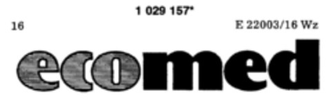 ecomed Logo (DPMA, 03.02.1981)