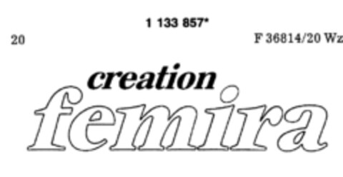 creation femira Logo (DPMA, 19.10.1988)