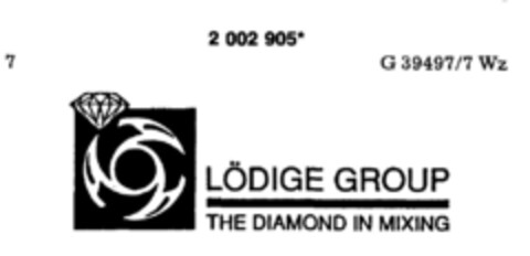 LÖDIGE GROUP THE DIAMOND IN MIXING Logo (DPMA, 06.06.1991)