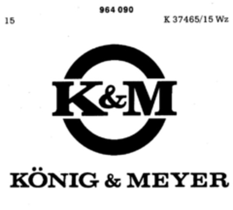 K & M KOENIG & MEYER Logo (DPMA, 04/22/1976)