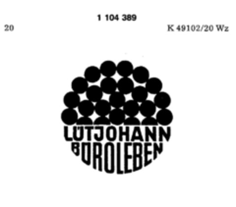 LÜTJOHANN BÜROLEBEN Logo (DPMA, 13.11.1985)