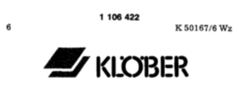 KLÖBER Logo (DPMA, 22.08.1986)