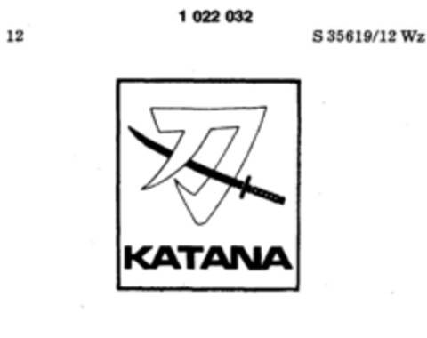 KATANA Logo (DPMA, 20.11.1980)