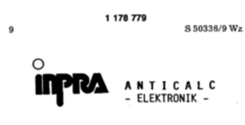 inpRA ANTICALC-ELEKTRONIK Logo (DPMA, 15.05.1990)