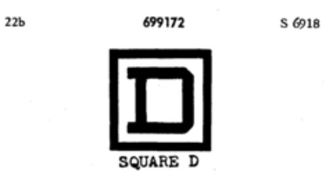 SQUARE D Logo (DPMA, 16.01.1956)