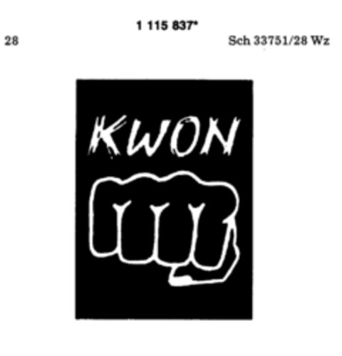 KWON Logo (DPMA, 16.10.1987)