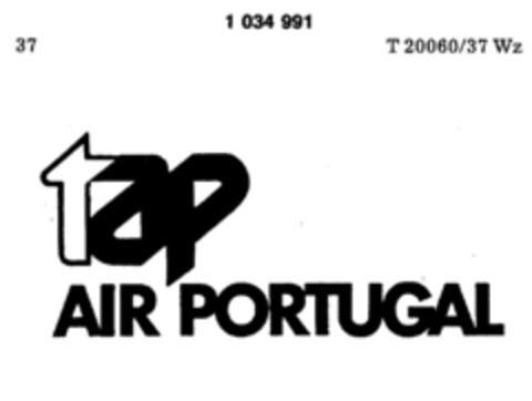 tap AIR PORTUGAL Logo (DPMA, 26.01.1980)