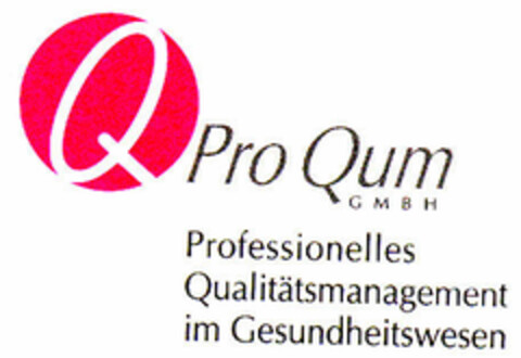 Pro Qum GMBH Professionelles Qualitätsmanagement im Gesundheitswesen Logo (DPMA, 25.07.2001)