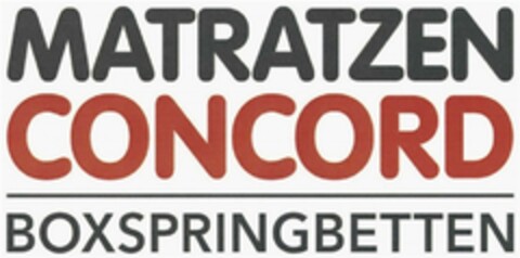 MATRATZEN CONCORD BOXSPRINGBETTEN Logo (DPMA, 02.11.2017)