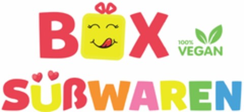 SÜßWAREN BOX 100% VEGAN Logo (DPMA, 08/25/2022)