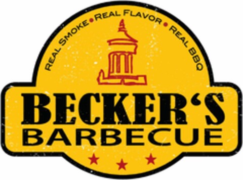 REAL SMOKE · REAL FLAVOR · REAL BBQ BECKER'S BARBECUE Logo (DPMA, 30.05.2023)