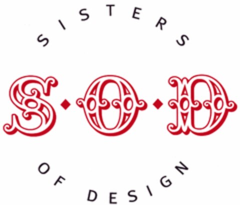 S·O·D SISTERS OF DESIGN Logo (DPMA, 09/17/2005)