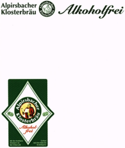 Alpirsbacher Klosterbräu Alkoholfrei Logo (DPMA, 14.03.2007)