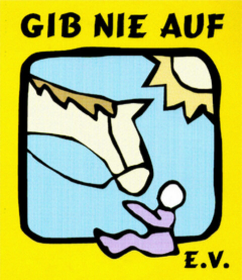 GIB NIE AUF E.V. Logo (DPMA, 03.04.1998)