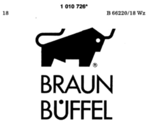 BRAUN BÜFFEL Logo (DPMA, 12.07.1980)