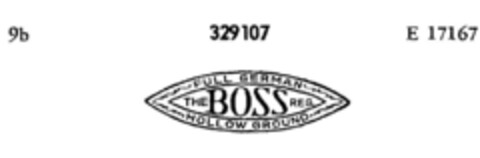 THE BOSS REG. FULL GERMAN HOLLOW GROUND Logo (DPMA, 14.10.1924)