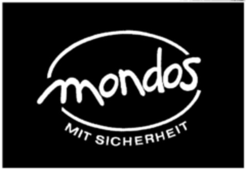 mondos MIT SICHERHEIT Logo (DPMA, 30.08.1991)