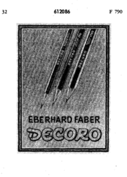 EBERHARD FABER DECORO Logo (DPMA, 17.10.1944)