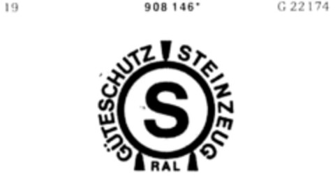 RAL STEINZEUG GÜTESCHUTZ Logo (DPMA, 02/01/1973)