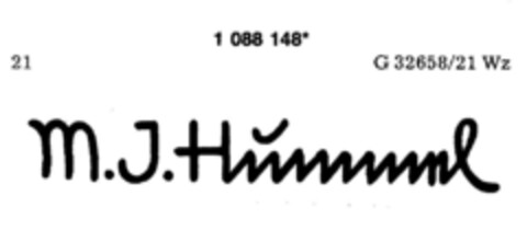 M.J.Hummel Logo (DPMA, 10/08/1985)