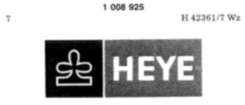 HEYE Logo (DPMA, 10/30/1976)