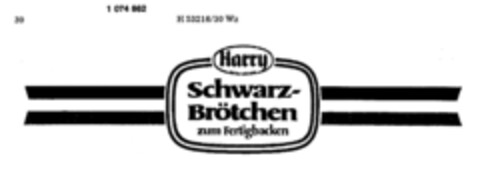 Harry Schwarz-Brötchen zum Fertigbacken Logo (DPMA, 09/29/1984)