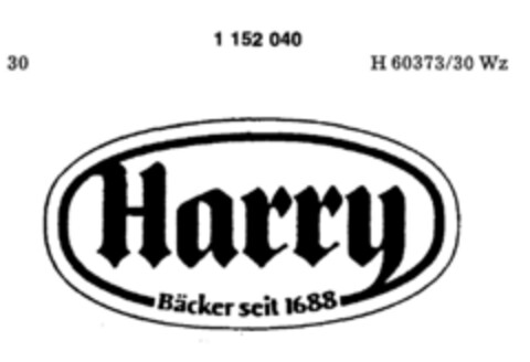 Harry Bäcker seit 1688 Logo (DPMA, 13.10.1988)