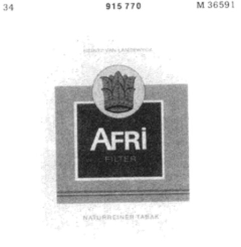 AFRI FILTER Logo (DPMA, 10.11.1972)