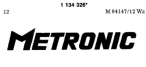 METRONIC Logo (DPMA, 12.12.1988)