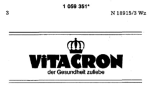 VITACRON der Gesundheit zuliebe Logo (DPMA, 17.12.1983)