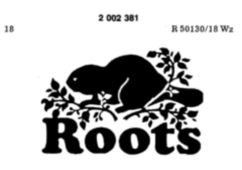 Roots Logo (DPMA, 11/14/1990)