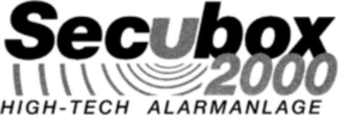 Secubox 2000 HIGH-TECH ALARMANLAGE Logo (DPMA, 08/14/1993)