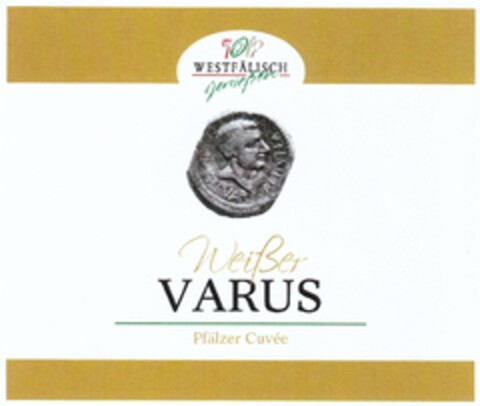 Weißer VARUS Pfälzer Cuvée Logo (DPMA, 05/14/2009)