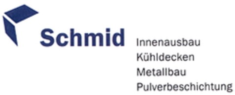 Schmid Innenausbau Kühldecken Metallbau Pulverbeschichtung Logo (DPMA, 24.02.2011)