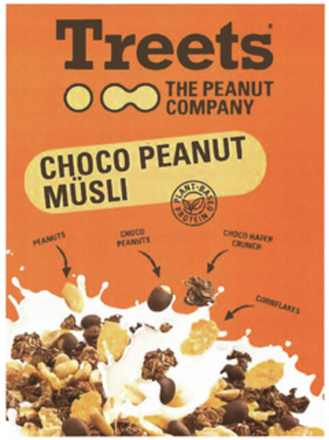 Treets THE PEANUT COMPANY CHOCO PEANUT MÜSLI Logo (DPMA, 02.02.2022)