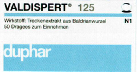 VALDISPERT 125 Logo (DPMA, 15.02.1995)