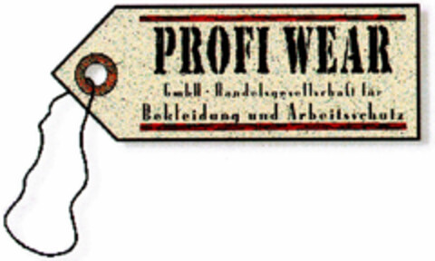 PROFI WEAR GmbH Handelsgesellschaft für Bekleidung und Arbeitsschutz Logo (DPMA, 23.11.1995)