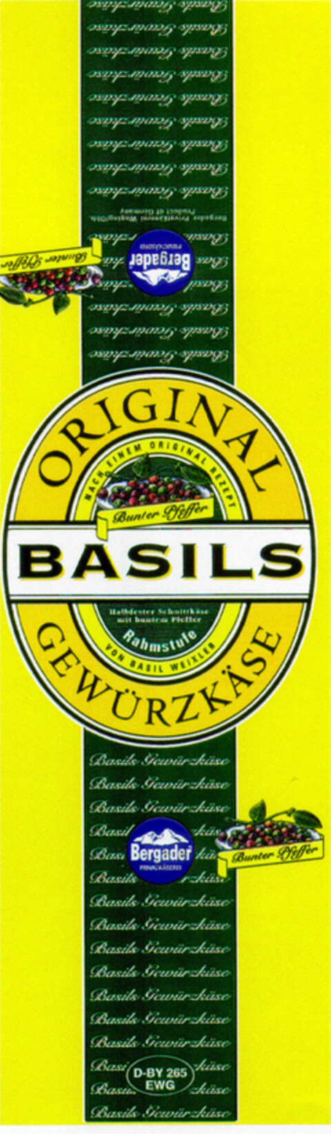 BASILS ORIGINAL GEWÜRZKÄSE Logo (DPMA, 07.06.1996)