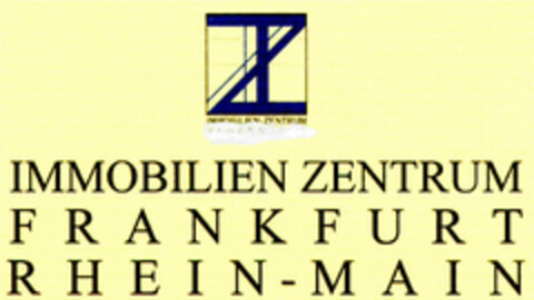 IMMOBILIEN ZENTRUM FRANKFURT RHEIN-MAIN Logo (DPMA, 22.07.1999)