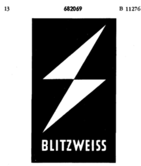 BLITZWEISS Logo (DPMA, 19.01.1955)