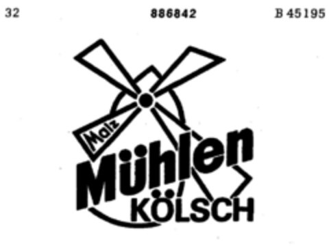 Malz Mühlen Kölsch Logo (DPMA, 24.10.1970)