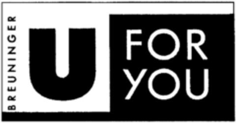 BREUNINGER U FOR YOU Logo (DPMA, 21.06.1991)