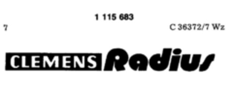 CLEMENS Radius Logo (DPMA, 28.04.1987)