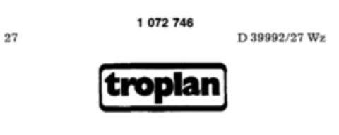 troplan Logo (DPMA, 19.07.1984)