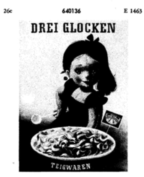 DREI GLOCKEN TEIGWAREN Logo (DPMA, 10.12.1951)