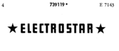 ELECTROSTAR Logo (DPMA, 06/01/1960)