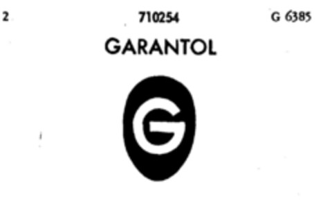 GARANTOL G Logo (DPMA, 14.07.1956)