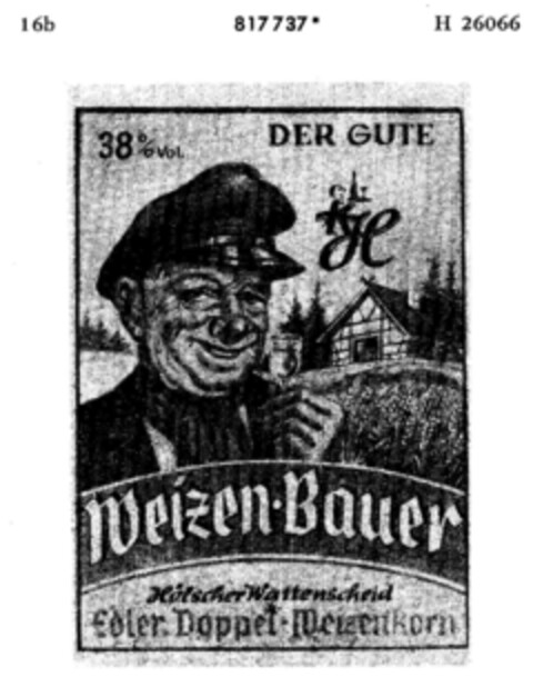 DER GUTE WEIZEN   BAUER Logo (DPMA, 21.01.1965)