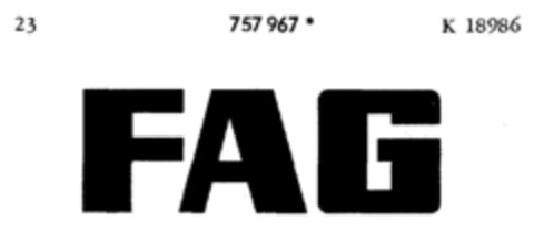 FAG Logo (DPMA, 14.07.1961)