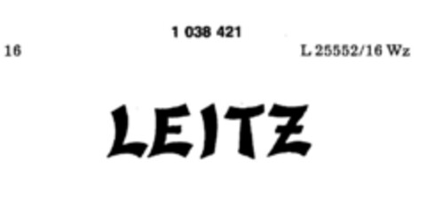 LEITZ Logo (DPMA, 01.02.1982)